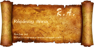 Répássy Anna névjegykártya