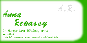 anna repassy business card