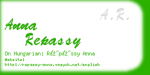 anna repassy business card